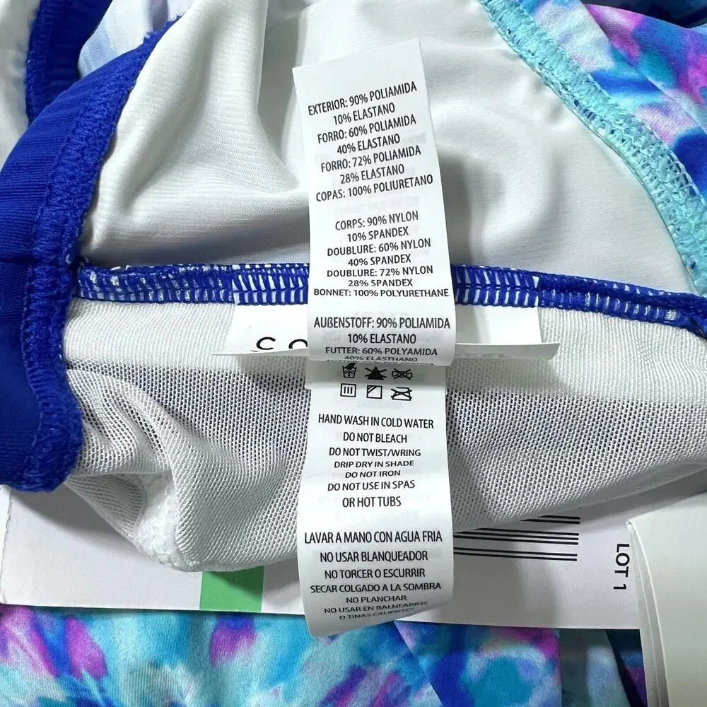 Contours By Coco Reef Tankini Size 10 34D Shape Maker Swimwear Built In Bra NWT - Picture 15 of 16